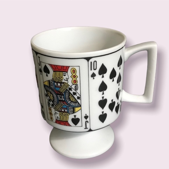 Spade Royal Flush pedestal mug, Japan - Picture 3 of 5